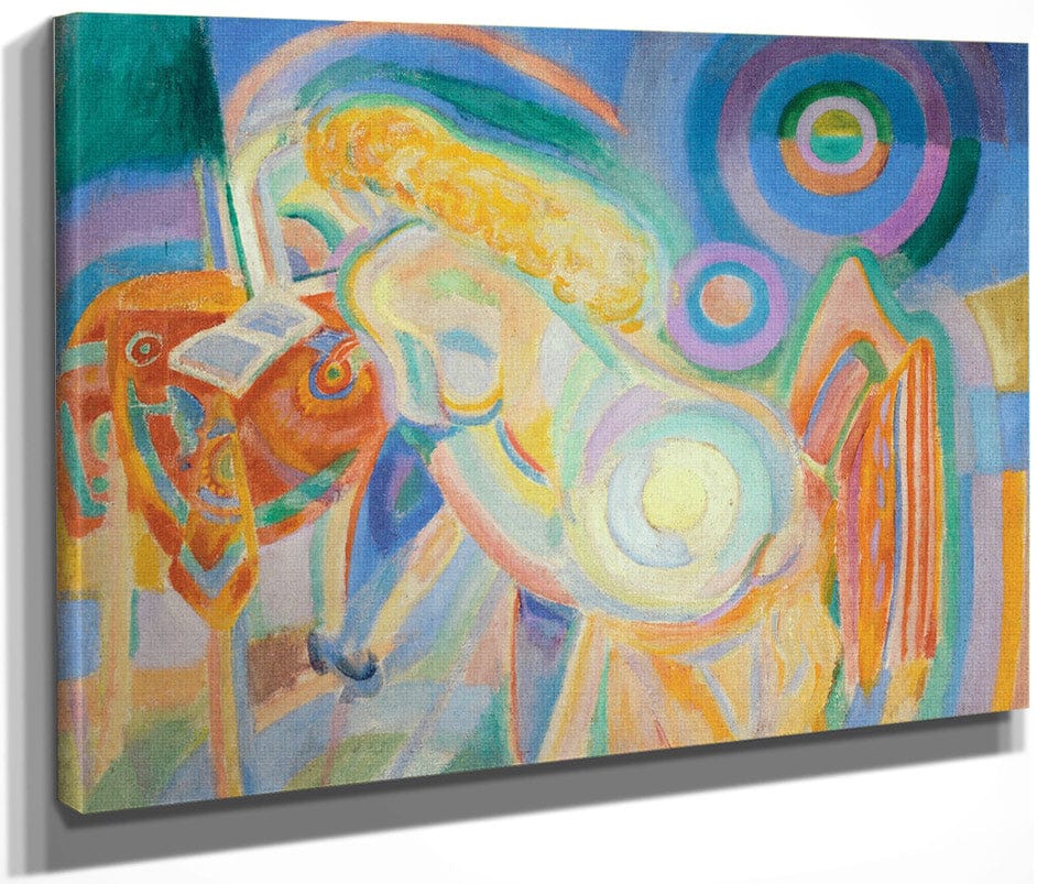 Femme Nue Lisant (Nude Woman Reading) By Robert Delaunay Fine Art Print