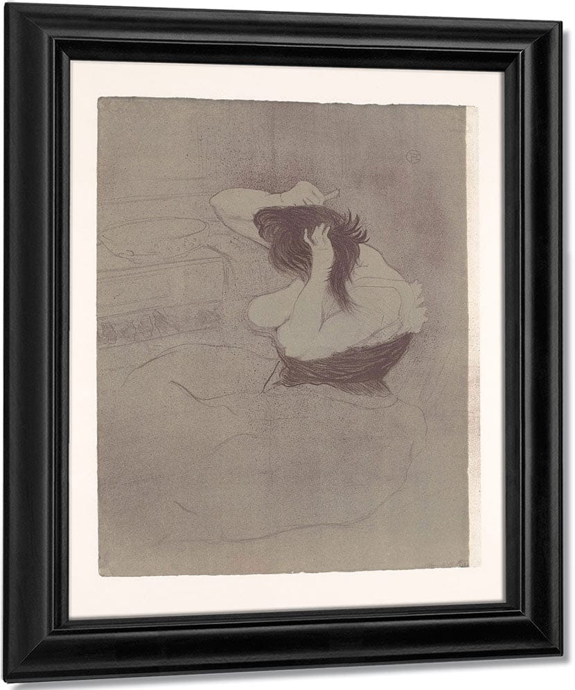 Femme Qui Se Peigne (Woman Combing Her Hair), From The Elles Series By Henri Marie Raymond De Toulouse Lautrec Monfa Fine Art Print