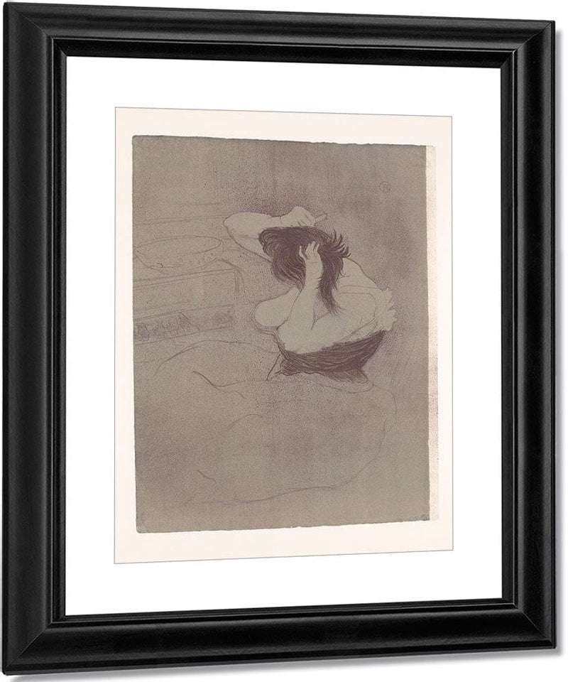 Femme Qui Se Peigne (Woman Combing Her Hair), From The Elles Series By Henri Marie Raymond De Toulouse Lautrec Monfa Fine Art Print
