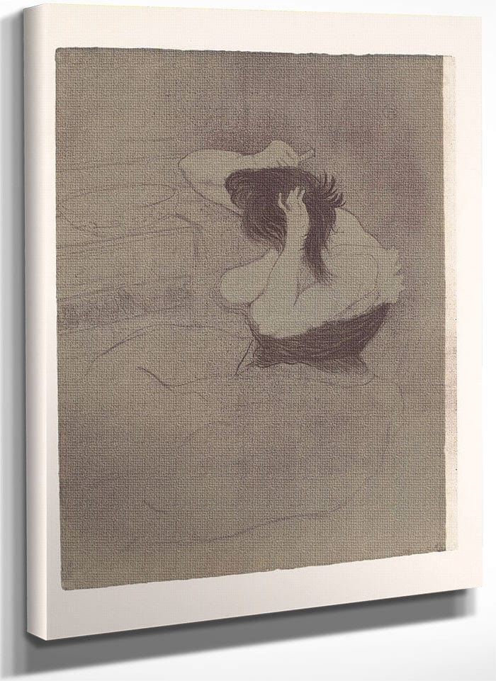Femme Qui Se Peigne (Woman Combing Her Hair), From The Elles Series By Henri Marie Raymond De Toulouse Lautrec Monfa Fine Art Print