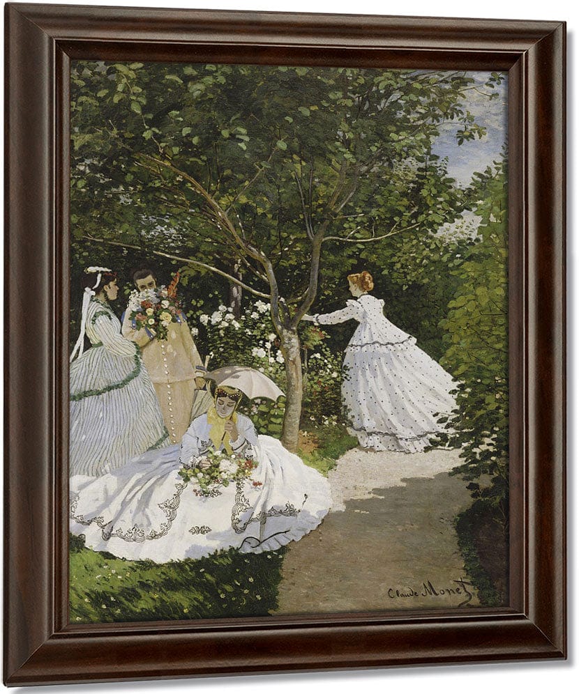Femmes Au Jardin, A Ville D'avray 1 By Claude Monet Fine Art Print