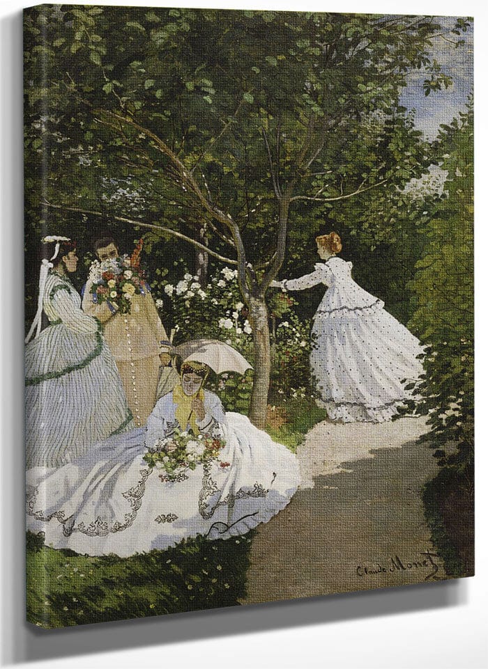 Femmes Au Jardin, A Ville D'avray By Claude Monet Fine Art Print