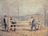 Fence Builders By NC Wyeth Fine Art Print