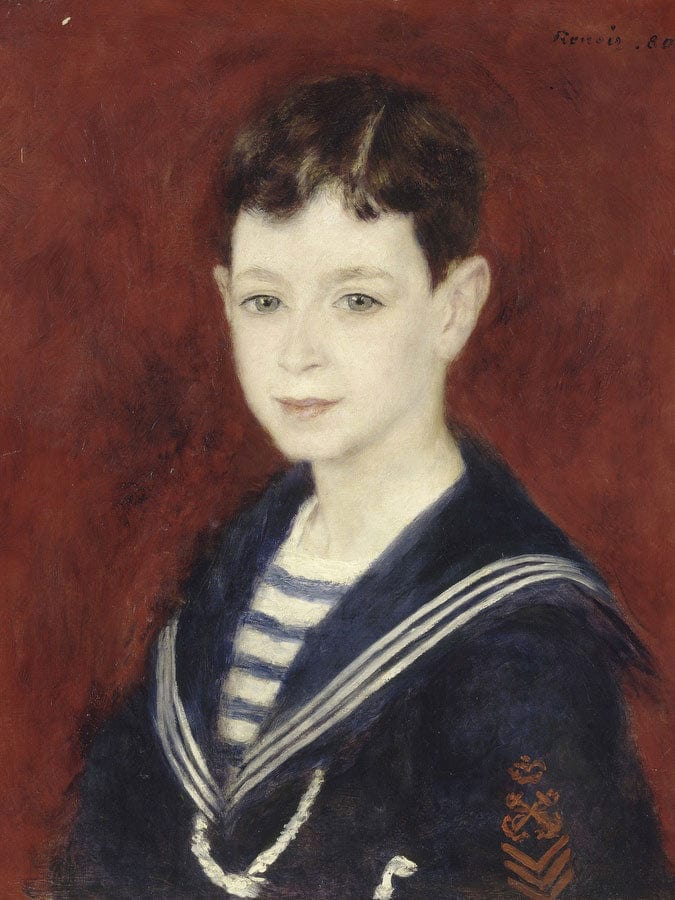 Fernand Halphen As A Boy By Pierre Auguste Renoir Fine Art Print