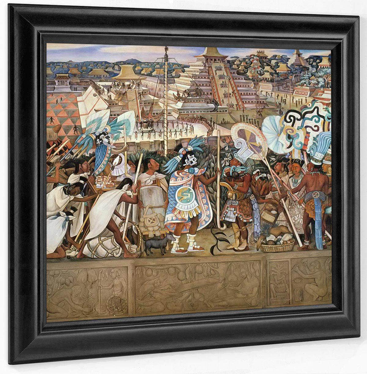 Festivals And Ceremonies Totonac Civilization By Diego Rivera Fine Art Print