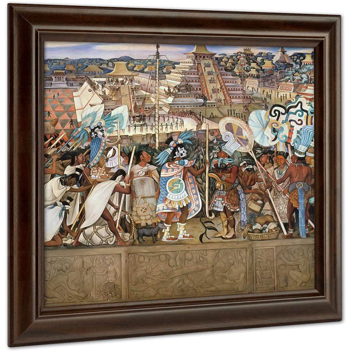 Festivals And Ceremonies Totonac Civilization By Diego Rivera Fine Art Print