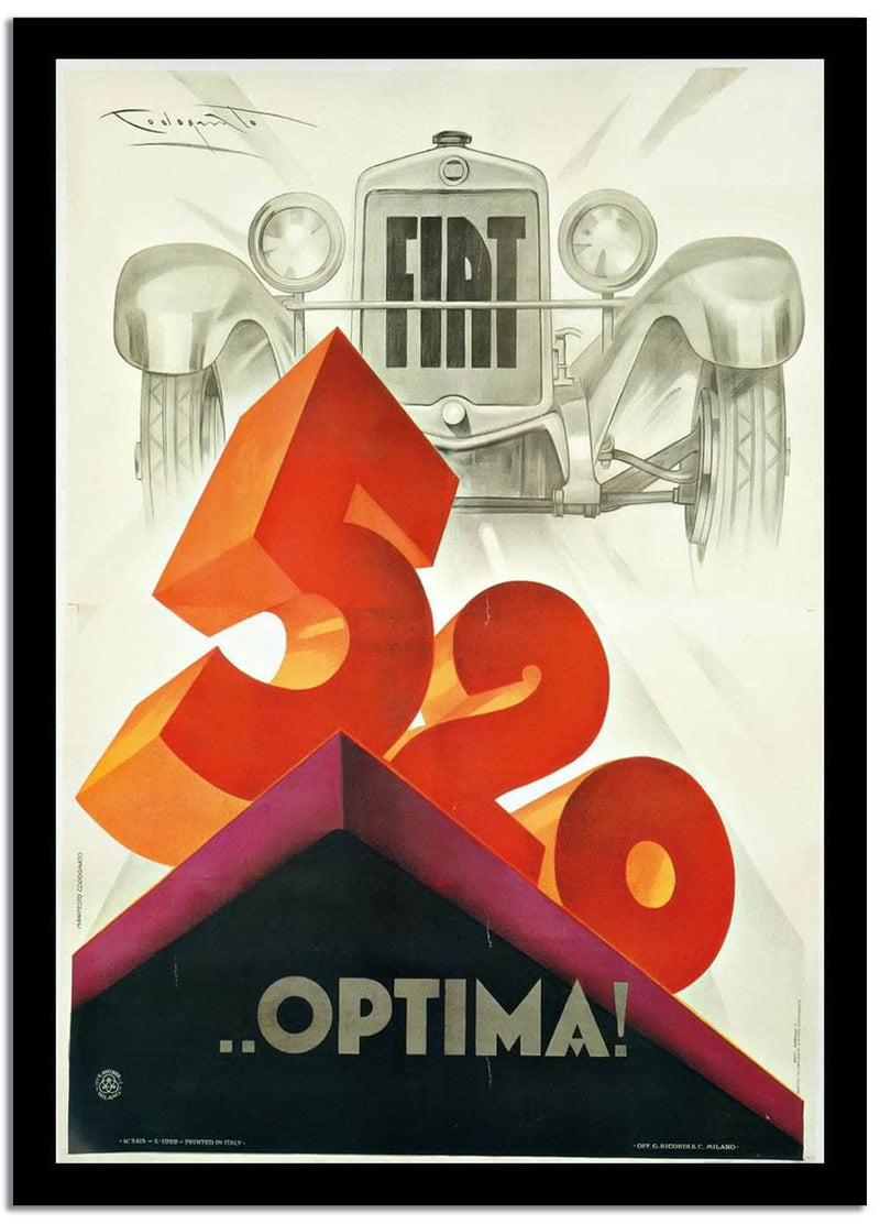 Fiat Optima  Vintage Poster Fine Art Print