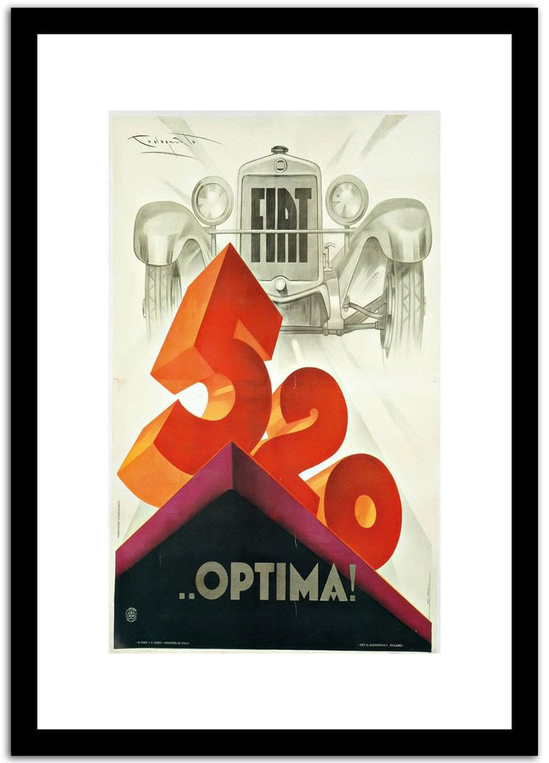 Fiat Optima  Vintage Poster Fine Art Print