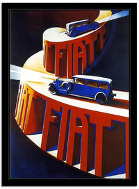 Fiat  Vintage Postera Fine Art Print