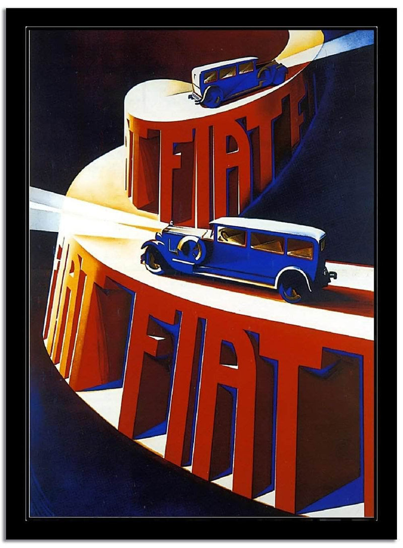 Fiat  Vintage Postera Fine Art Print