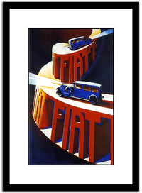 Fiat  Vintage Postera Fine Art Print