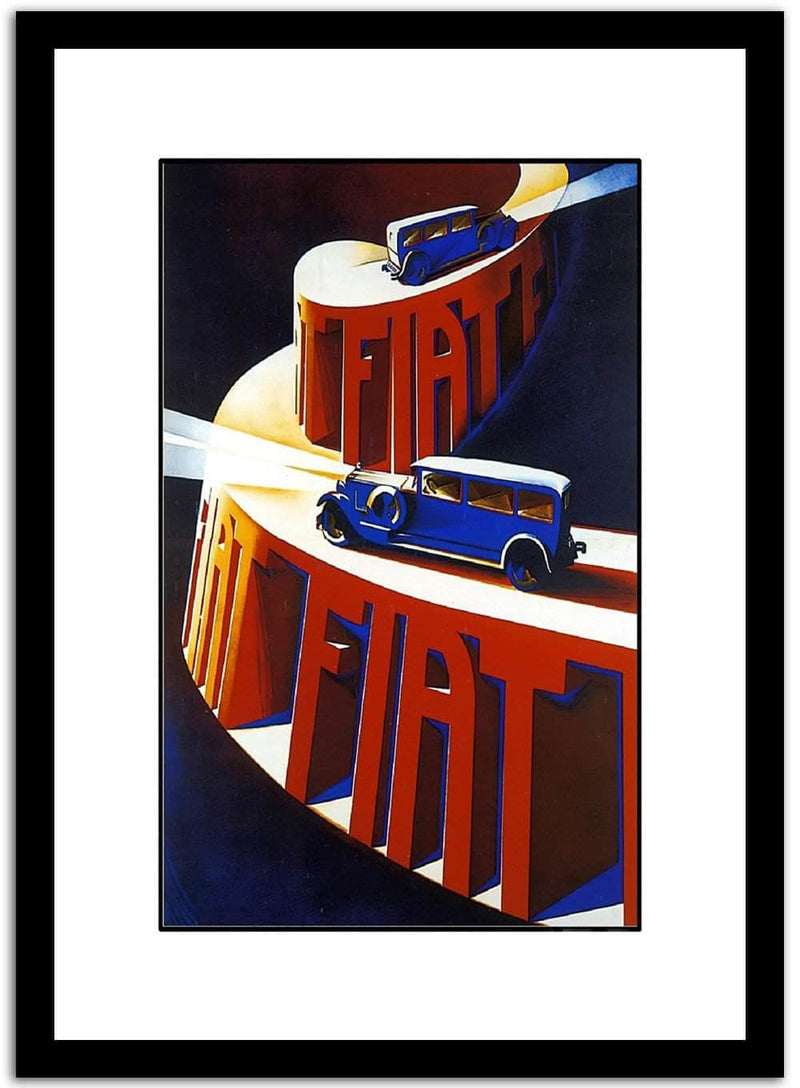 Fiat  Vintage Postera Fine Art Print