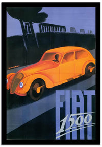 Fiat  Vintage Posterb Fine Art Print