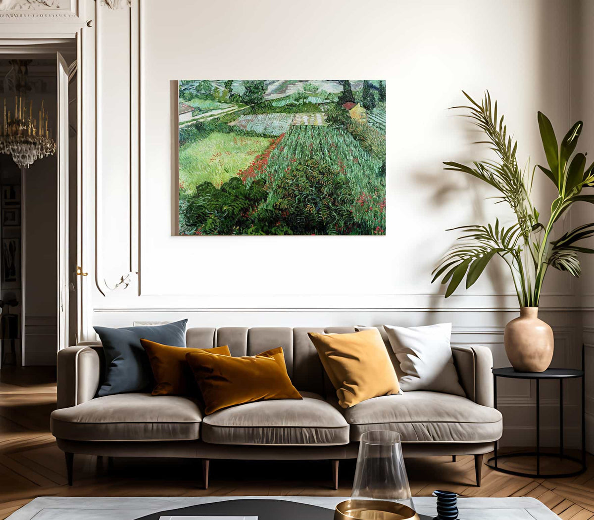Field With Poppies By Vincent Van Gogh Fine Art Print
