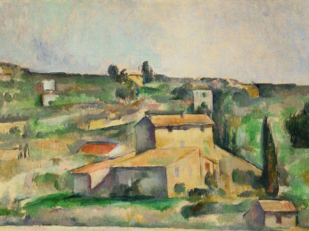 Fields At Bellevue By Cezanne Paul Fine Art Print