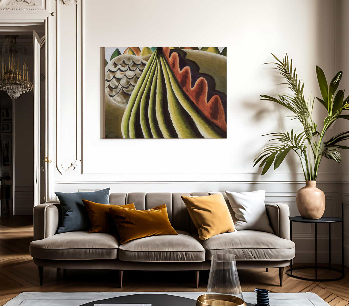 Fields Of Grain As Seen From Train By Arthur Dove Fine Art Print