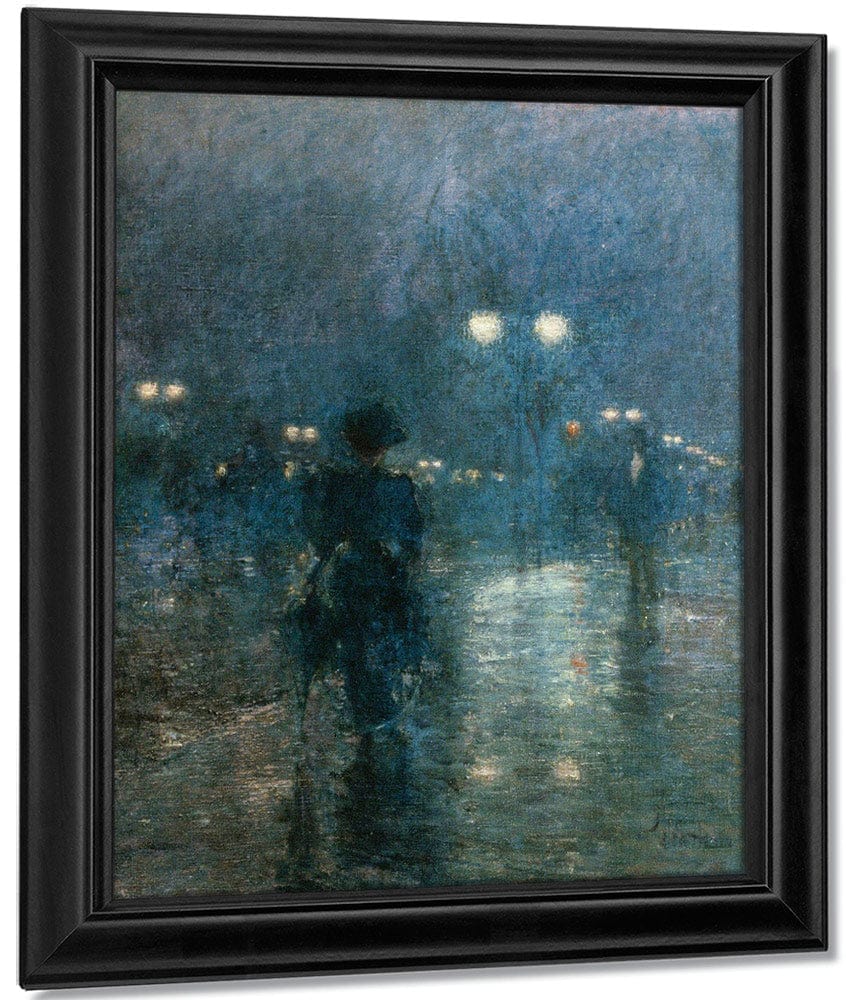 Fifth Avenue Nocturne By Childe Hassam Fine Art Print