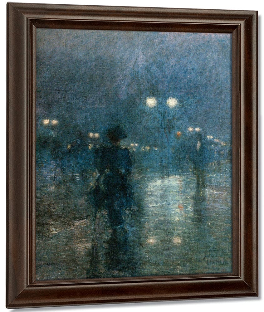 Fifth Avenue Nocturne By Childe Hassam Fine Art Print