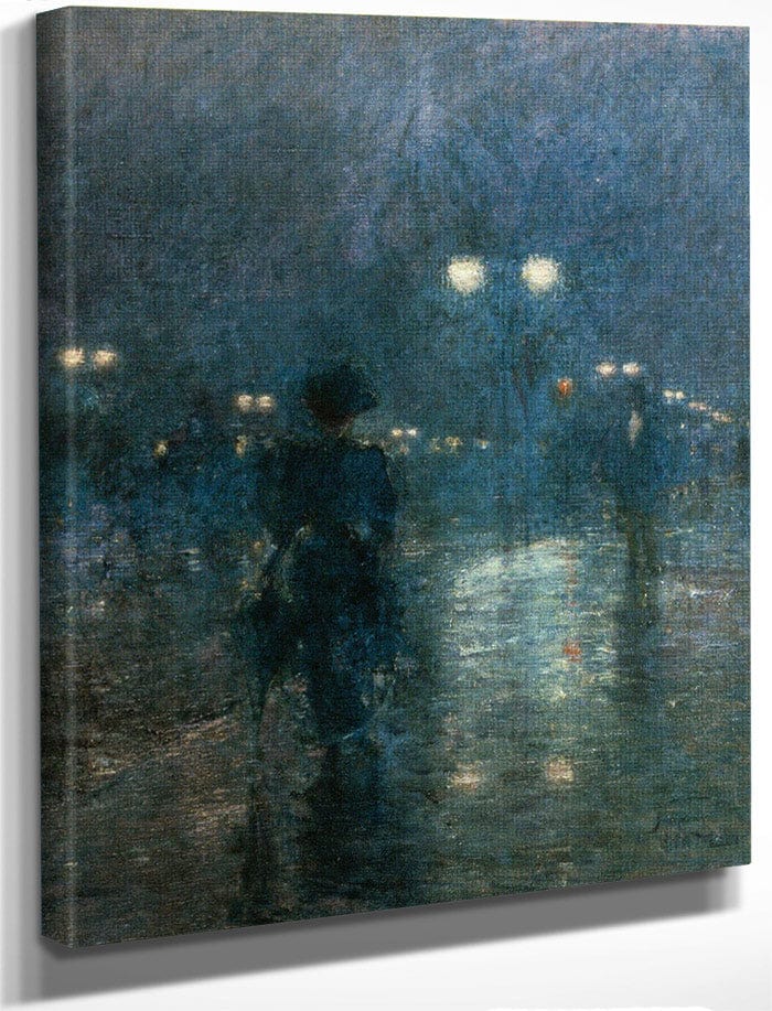 Fifth Avenue Nocturne By Childe Hassam Fine Art Print