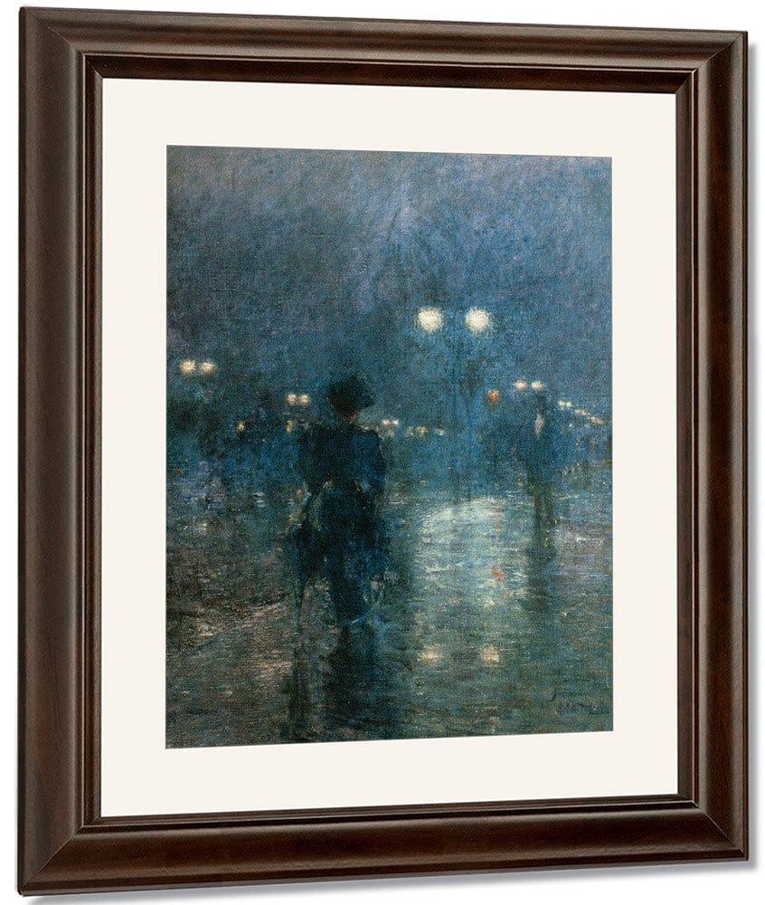 Fifth Avenue Nocturne By Childe Hassam Fine Art Print
