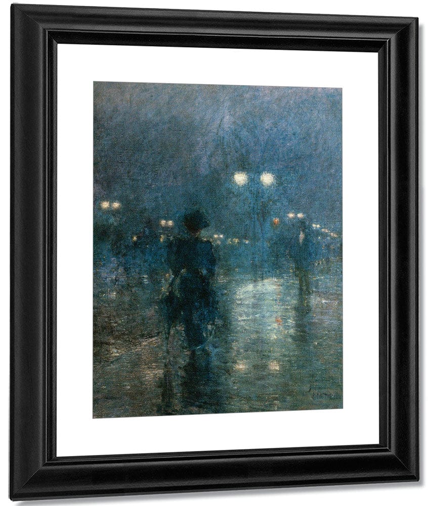 Fifth Avenue Nocturne By Childe Hassam Fine Art Print