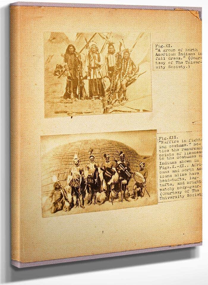Fig. Xi  A Group Of North American Indians In Full Dress, Study Folder For Book Concealing Coloration In The Animal Kingdom By Abbott Handerson Thayer Fine Art Print