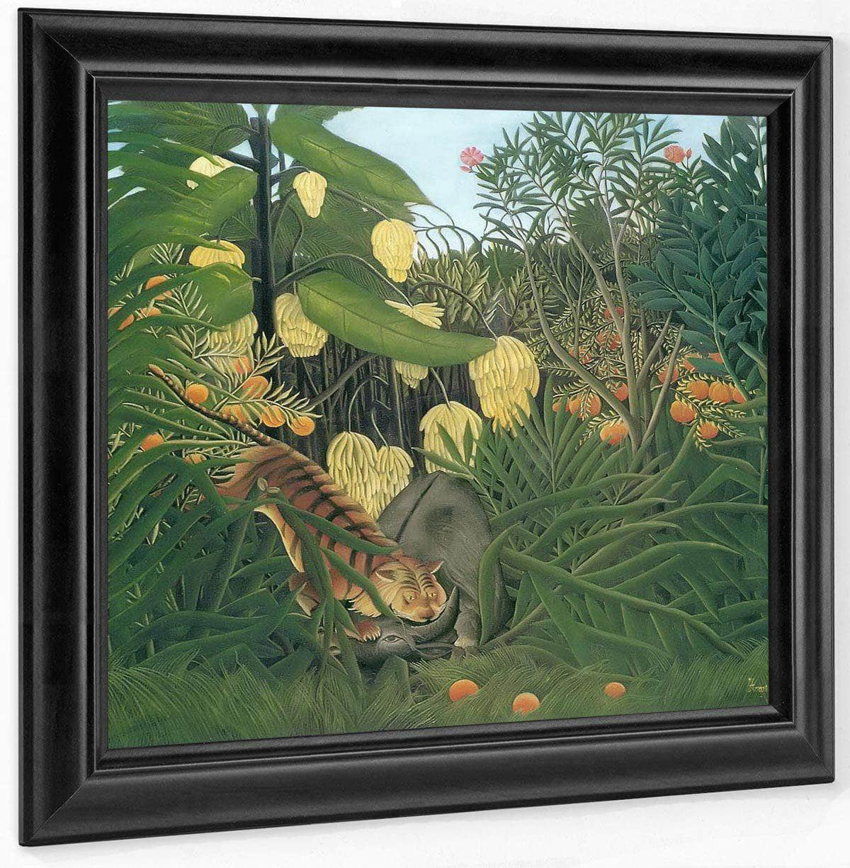 Fight Between A Tiger And A Buffalo 1908 By Henri Rousseau Fine Art Print