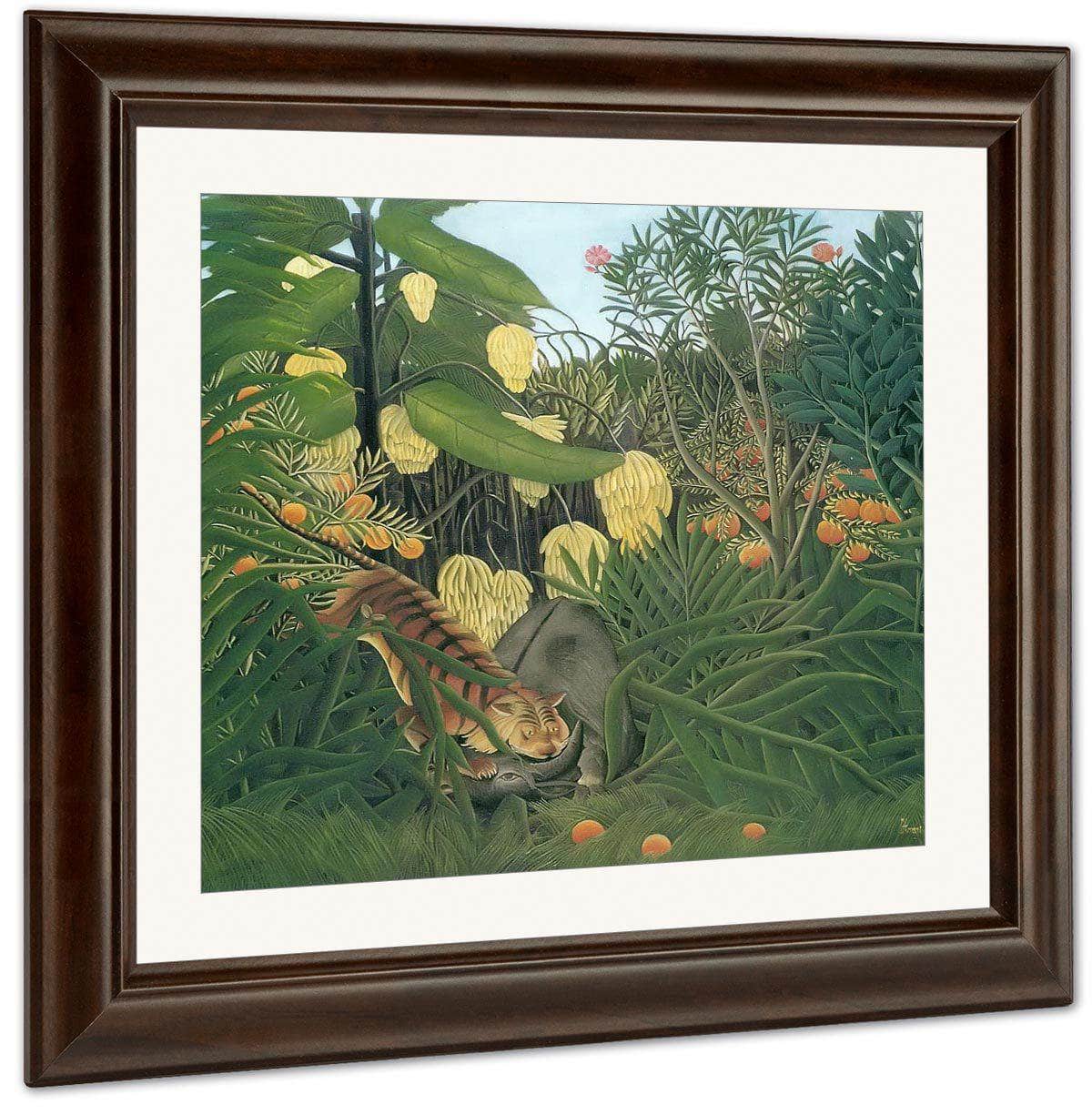 Fight Between A Tiger And A Buffalo 1908 By Henri Rousseau Fine Art Print