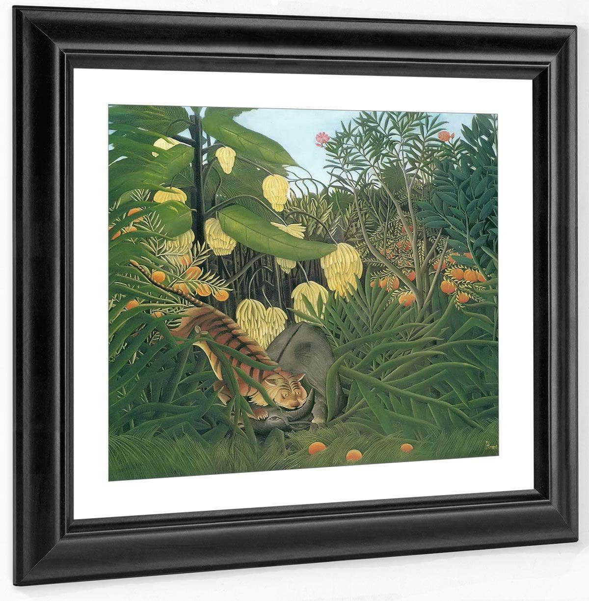 Fight Between A Tiger And A Buffalo 1908 By Henri Rousseau Fine Art Print