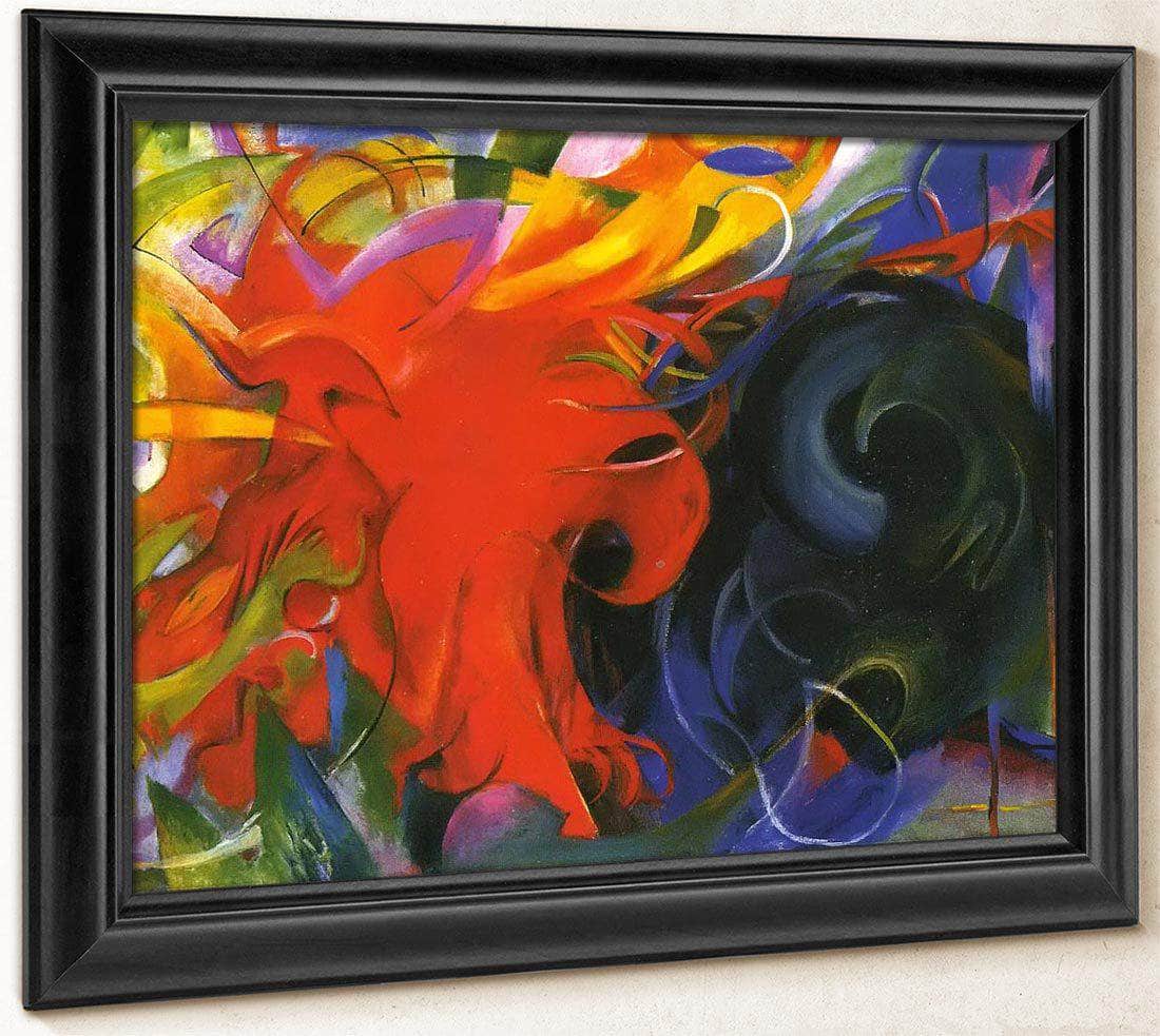 Fighting Forms By Franz Marc Fine Art Print