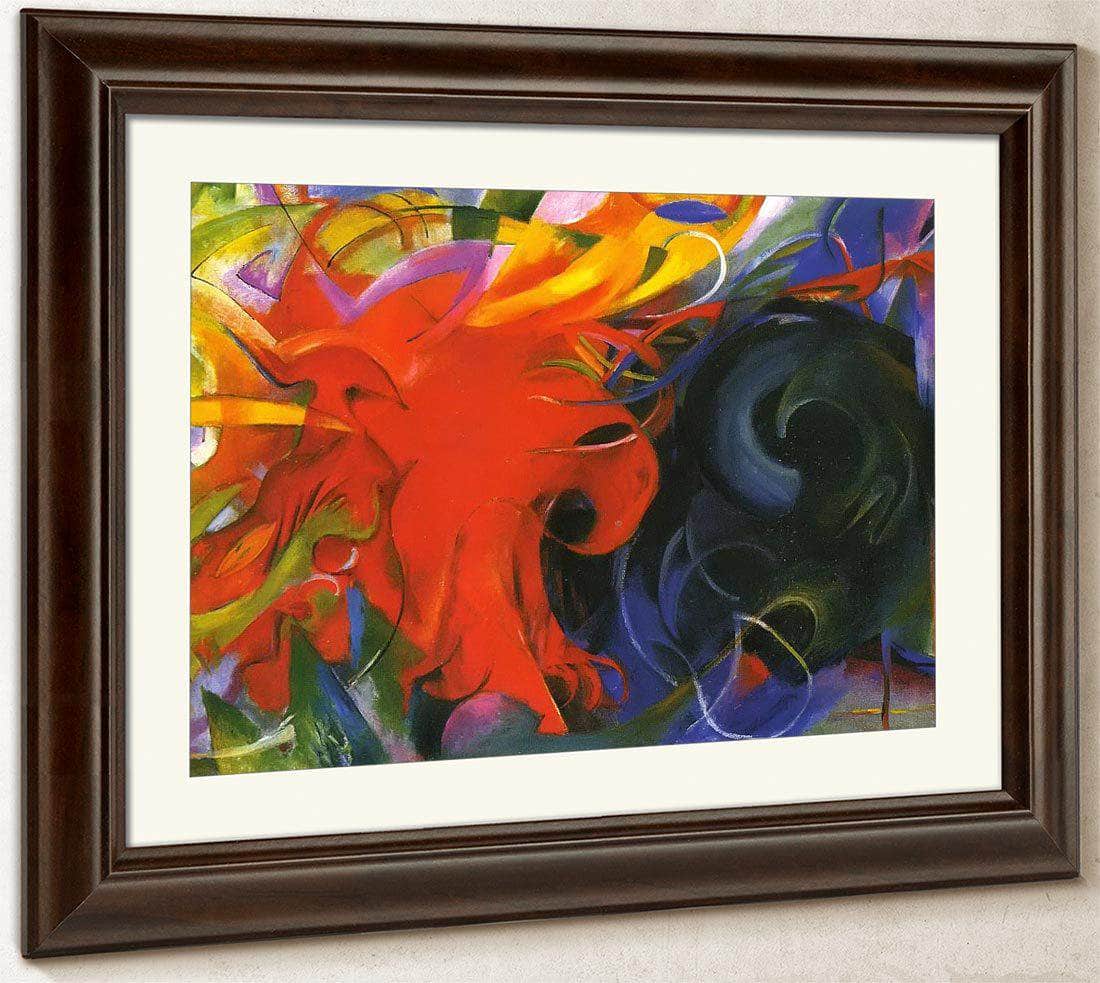 Fighting Forms By Franz Marc Fine Art Print