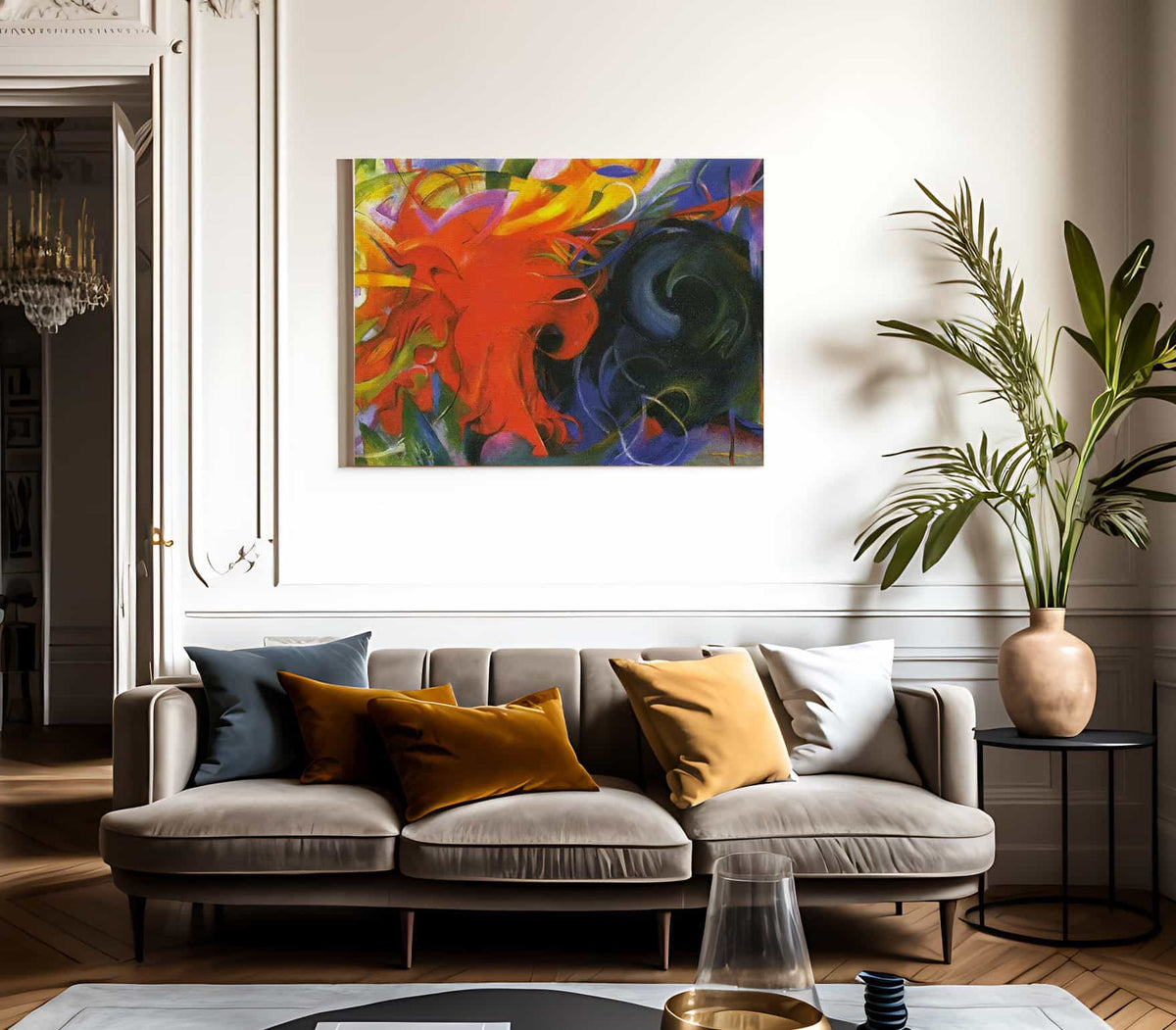 Fighting Forms By Franz Marc Fine Art Print
