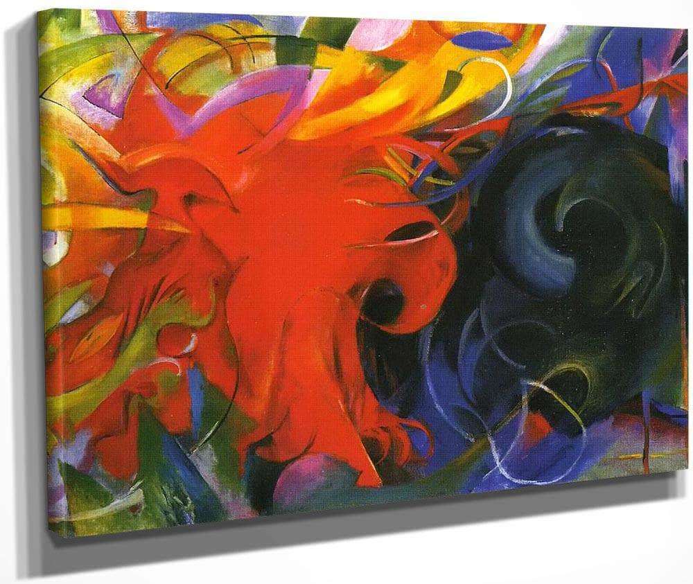 Fighting Forms By Franz Marc Fine Art Print