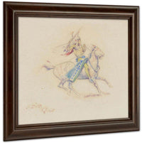Fighting Indian By Charles Marion Russell Fine Art Print