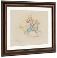 Fighting Indian By Charles Marion Russell Fine Art Print