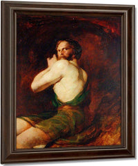 Figure Of A Seated Man By William Etty Fine Art Print