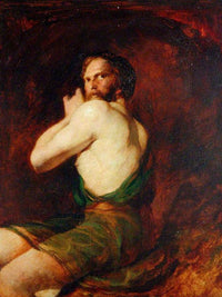 Figure Of A Seated Man By William Etty Fine Art Print