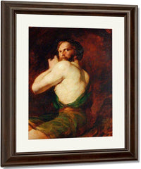 Figure Of A Seated Man By William Etty Fine Art Print