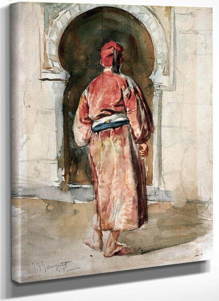 Figure Of A Tunisian Man Seen From Behind By John Singer Sargent Fine Art Print