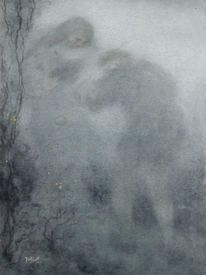 Figures In The Woods 1880 By Matthijs Maris Fine Art Print