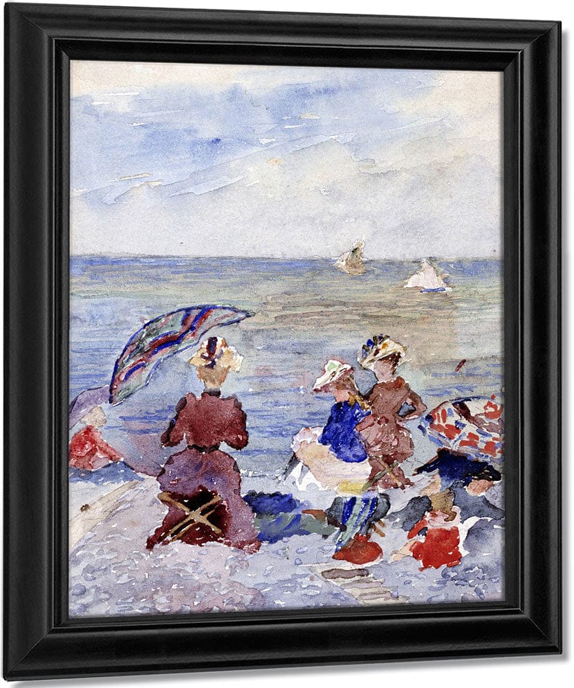Figures On The Beach By Maurice Brazil Prendergast Fine Art Print