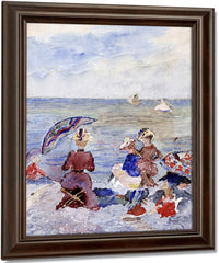 Figures On The Beach By Maurice Brazil Prendergast Fine Art Print
