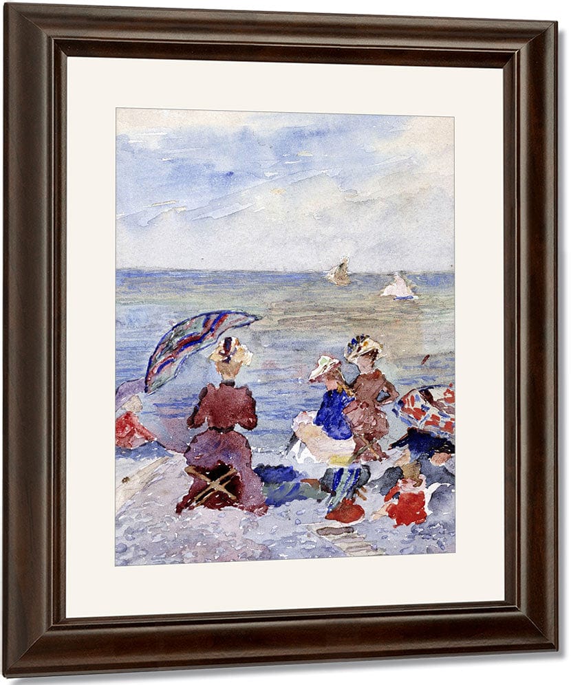 Figures On The Beach By Maurice Brazil Prendergast Fine Art Print