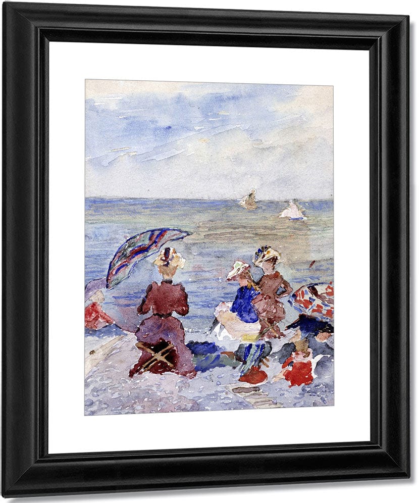 Figures On The Beach By Maurice Brazil Prendergast Fine Art Print