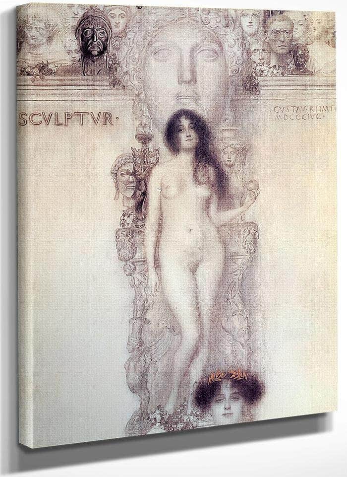 Final Drawing For The Allegory Of Sculpture, 1902 03 By Gustav Klimt Fine Art Print