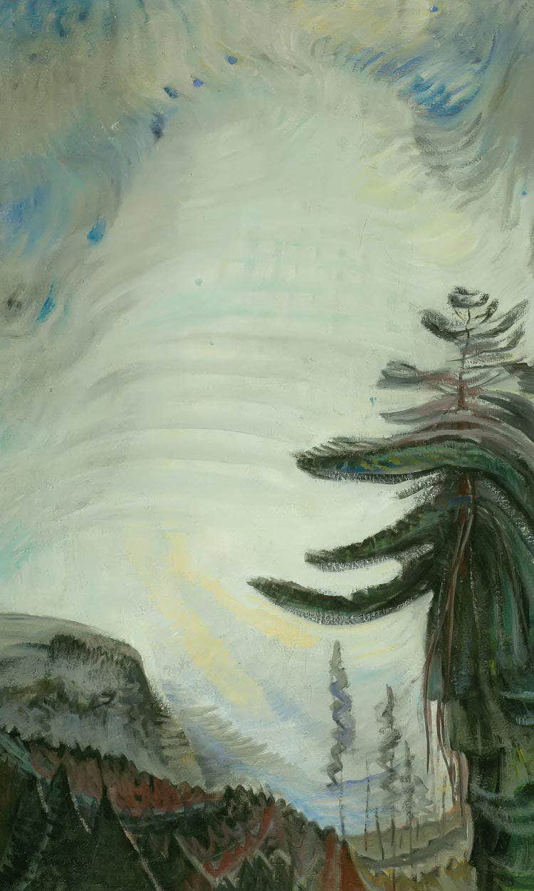 Fir Tree And Sky By Emily Carr Fine Art Print