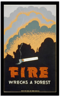 Fire  Vintage Poster Fine Art Print
