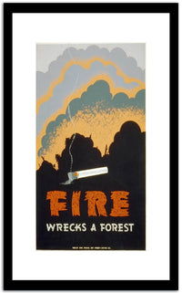 Fire  Vintage Poster Fine Art Print