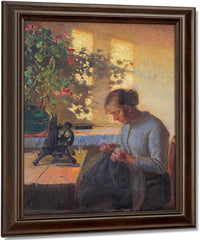 Fisherman 1039 S Wife Sewing 1890 By Anna Ancher Fine Art Print