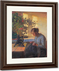 Fisherman 1039 S Wife Sewing 1890 By Anna Ancher Fine Art Print